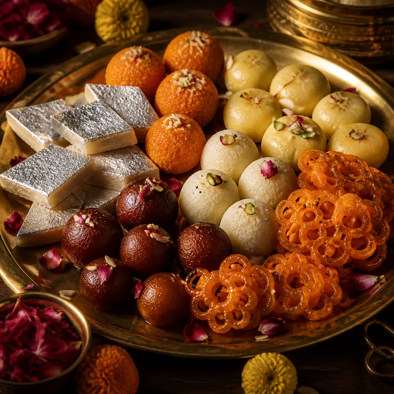 Platter of fresh mithai